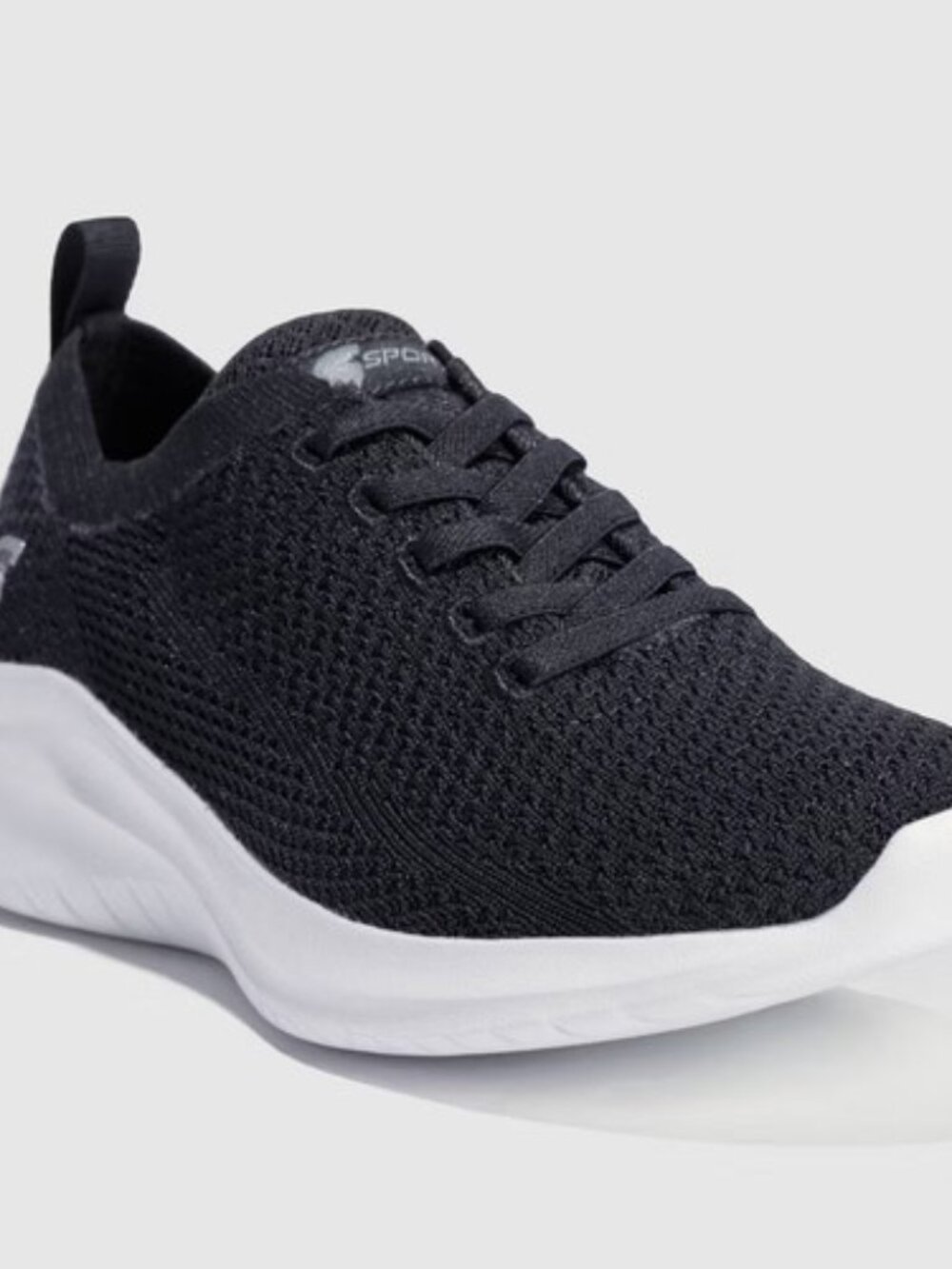 S Sport By Skechers Women's Resse 2.0 Elastic Gore Sneakers - Black 7: Cushioned